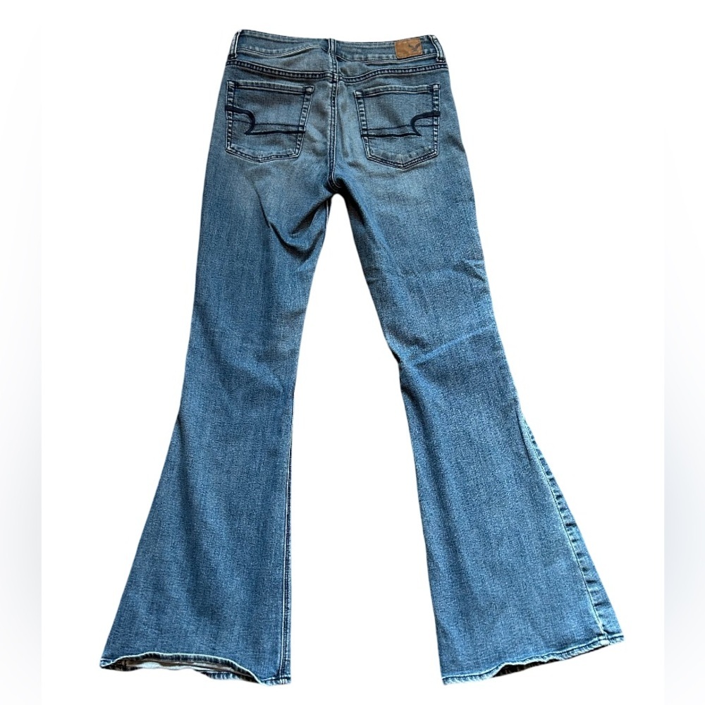 AMERICAN EAGLE HIGH RISE BOOTCUT STRETCHY JEANS - Picture 2 of 3